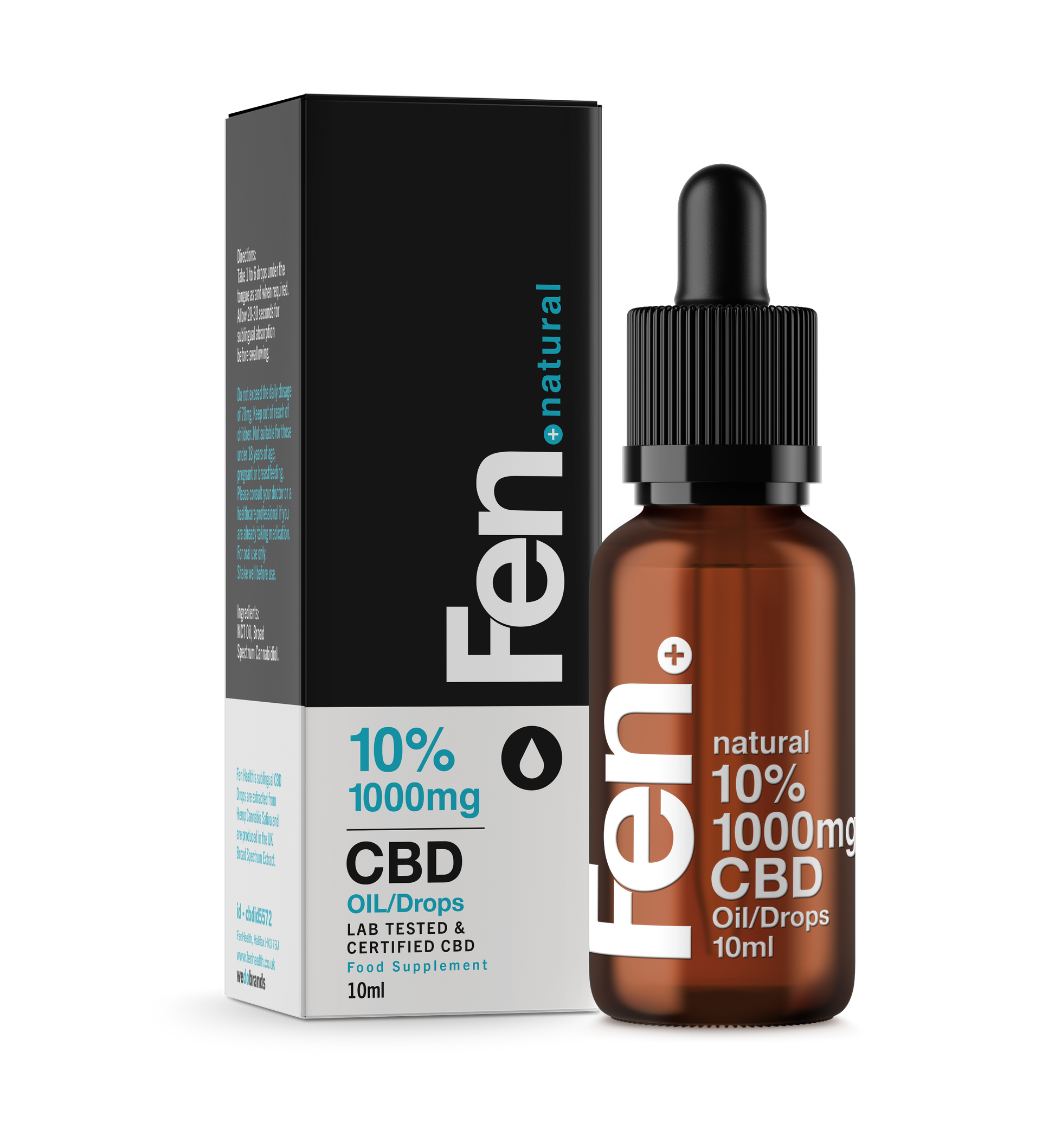 CBD Oil Drops: Original Flavor front facing view of 10% packet