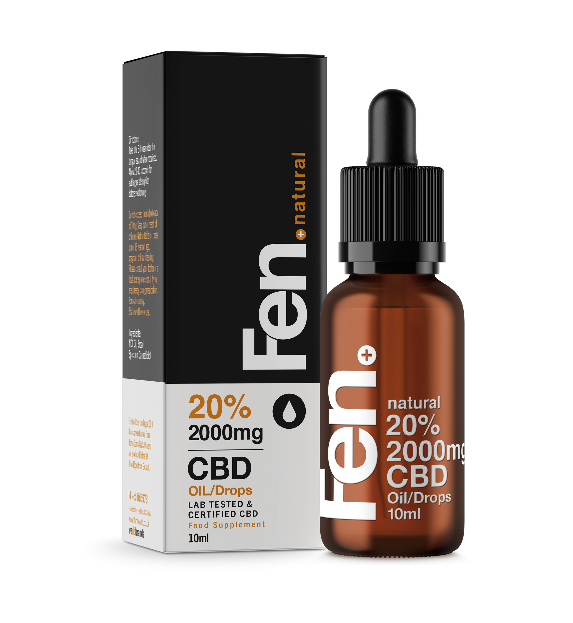 CBD Oil Drops: Original Flavor front facing view of 20% packet