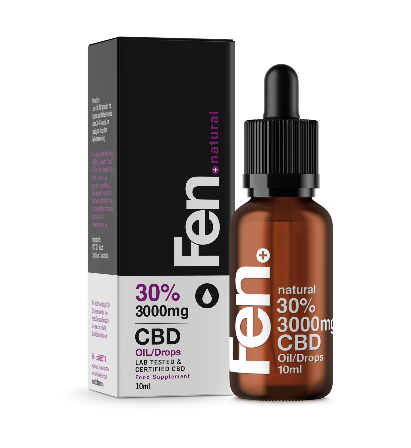 CBD Oil Drops: Original Flavor front facing view of 30% strength packet