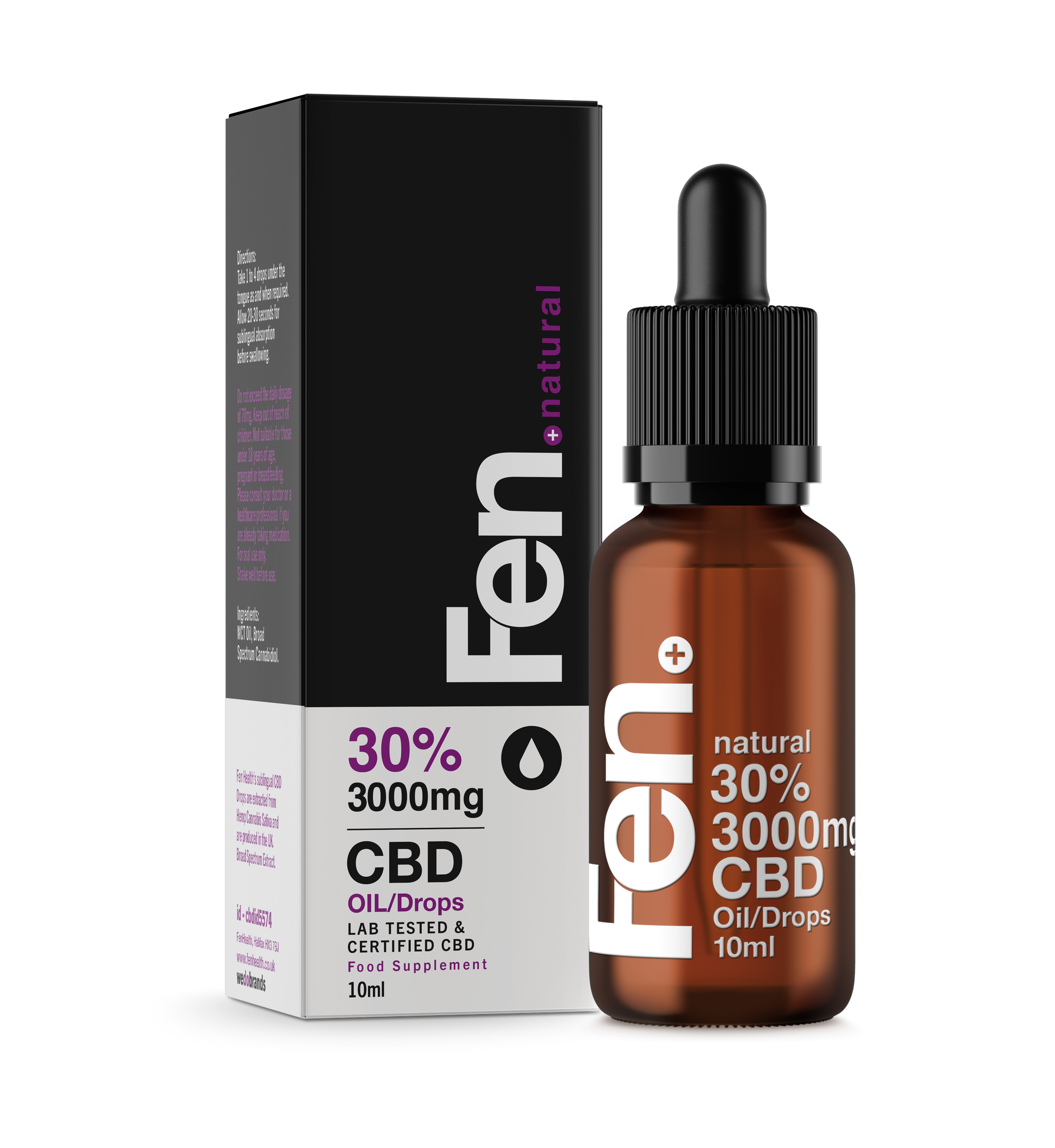 CBD Oil Drops: Original Flavor front facing view of 30% strength packet